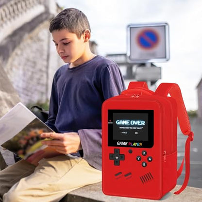 Gamer Backpack for Boys,School Boys Backpack for Kids Children Teens Elementary Middle High School,17" Large Capacity Student Bookbag & Multifunctional Video Game Travel Bag - color: Red-backpack Only