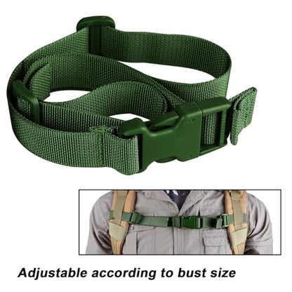 XTACER Backpack Chest Strap Adjustable Backpack Sternum Strap Chest Belt with Buckle (Pack of 4) - color: Green