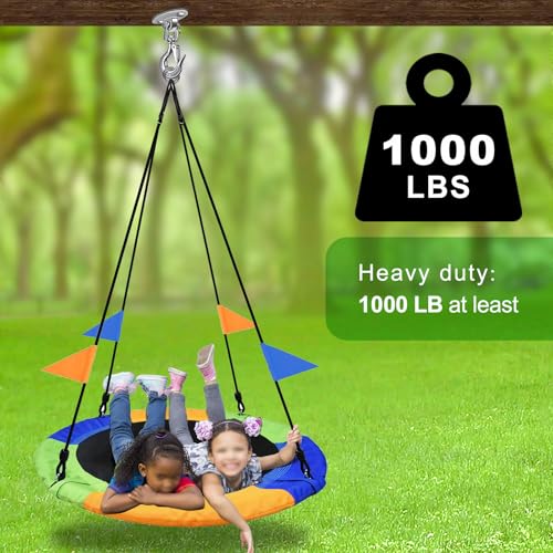 BeneLabel Ceiling Swing Hanger with 360°Swivel Hook 1000 LB Capacity Swing Hardware Stainless Steel Ceiling Swing Mount for Hanging Chair, Aerial Silks, Hammock, Porch Swings, Heavy Bag - color: Silver Swing Hanger With Swivel Hook(1 Pack)