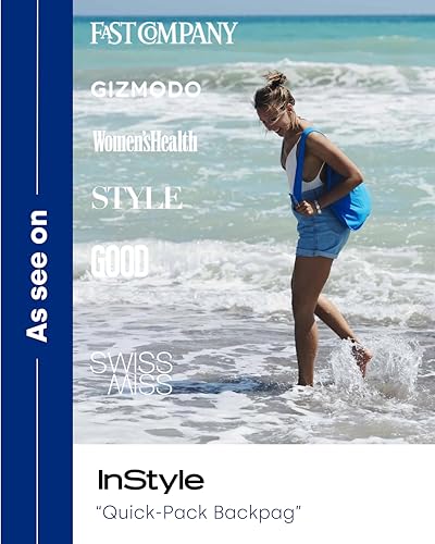 Notabag Original 2 in 1 Backpack and Bag – waterproof – reusable grocery bags – clever design for more flexibility - color: Blue