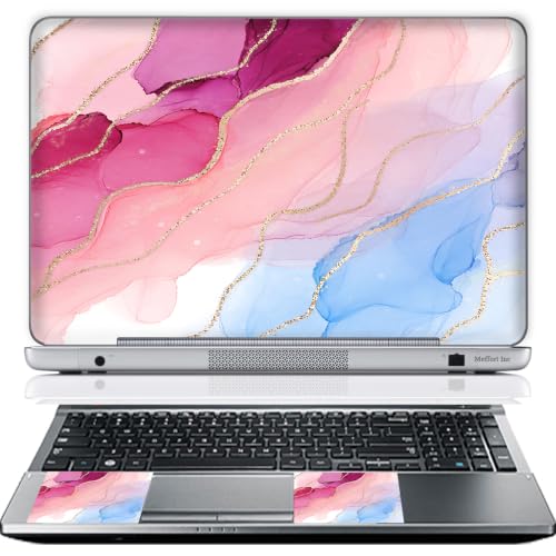 11.6 12 Inch Laptop Skin Sticker Cover Premium Sticker Cover Art Decal Decorative (Included 2 Wrist Pad Skins) - Pastel Swirls - color: 3723, size: 12 Inch