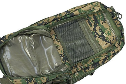 Mil-Tec Unisex Assault Pack - Rugged Durable Lightweight Ergonomic Versatile Tactical Outdoor Camping Hiking Backpack with Adjustable Padded Shoulder Straps & MOLLE Loops, Digital Woodland Camo, 20L - color: Digital Woodland Camo, style: Outdoor Tactical