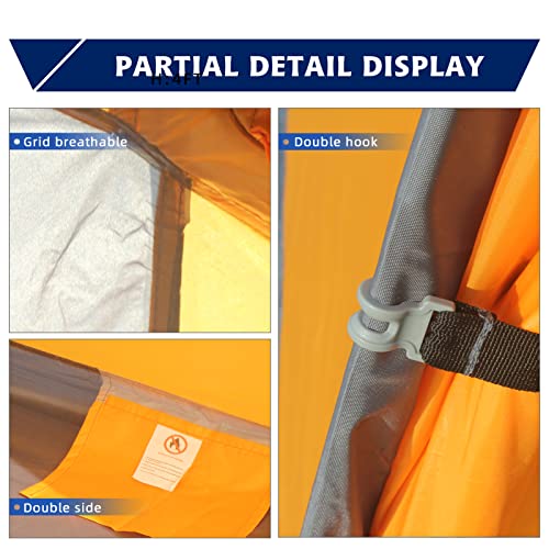 7.2 × 4 × 4 Feet Single Backpack Tent, Waterproof Camping and Hiking Tent can be Used by One Person, Light and Durable - color: Orange