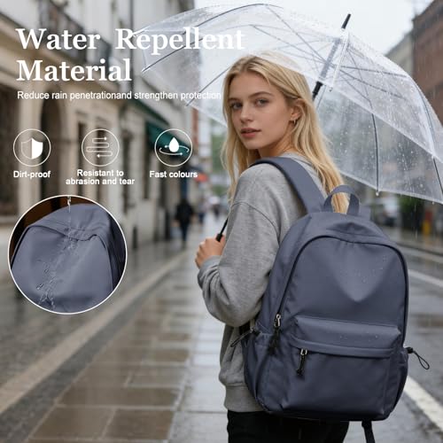 Middle School Backpack For Men Women Simple Backpack For College Students Aesthetic High School Bag Waterproof Bookbag For Teens Girls Boys（Blue Purple） - color: A6-blue Purple