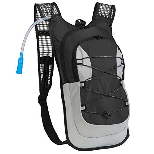 Black Mountain Products Hydration Pack - 2 Liter Water Bladder with Extra Large Storage Compartment - color: Black