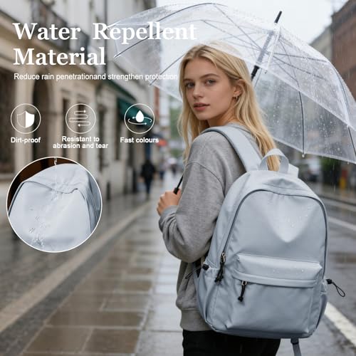 Middle School Backpack For Men Women Simple Backpack For College Students Aesthetic High School Bag Waterproof Bookbag For Teens Girls Boys（Blue） - color: A2-blue