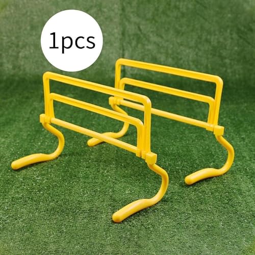 Colaxi Agility Hurdle,Agility Speed Training Equipment,Adjustable Height Jumping Bar Set for Foot Exercise Coaching Soccer - color: yellow