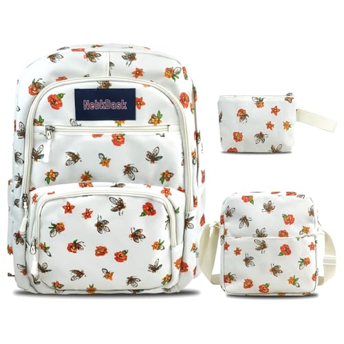 Travel Laptop Backpack for Women & Men, Water Resistant Carry On Backpack Fits 15.6 Inch Laptop, Large Side Pocket for Owala FreeSip Bottles, Personal Item Bag for Travel Work College(White) - color: White
