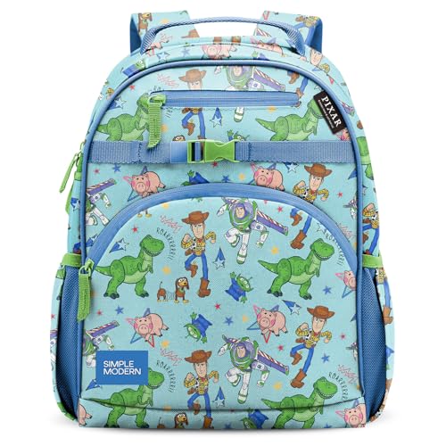 Simple Modern Medium Disney Pixar Toddler Backpack for School Girls and Boys | Kindergarten Elementary Kids Backpack | Fletcher Collection | Kids - 15" tall | Buzz and Woody Adventures - color: Disney: Buzz and Woody Adventures, style: Kids Medium