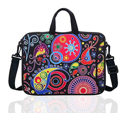 YIDA 15.6-Inch Laptop Shoulder Sleeve Bag Case Carrying bags For 15 15.6" Acer Dell Hp classic colourful - color: Classic Colourful
