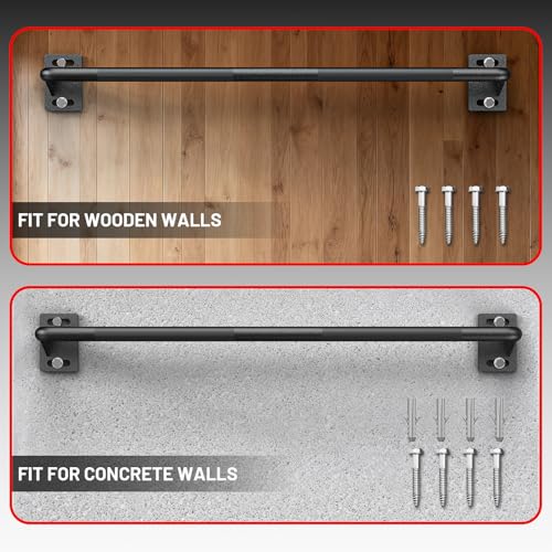 PAPABABE Wall Mounted Pull Up Bar, Chin Up Bar, Strength Training Pull-Up Bars Chin Up Bars for Home Gym - style: 36 inch