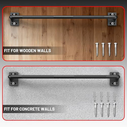 PAPABABE Wall Mounted Pull Up Bar, Chin Up Bar, Strength Training Pull-Up Bars Chin Up Bars for Home Gym - style: 36 inch