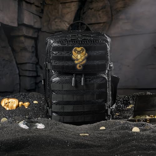 WOLFpak 35L Athletic Gym Backpack (King Cobra) - Durable 1000D Waterproof Oxford Material with MOLLE Webbing, Laptop Pocket & Dual Cup Holders, Durable Fitness/Travel/Military Daypack - color: King Cobra
