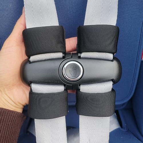 Universal Child Car Seat Chest Harness Clip Universal Safer Belt Clip Buckle Lock Stroller Chest Clip Adjustable Guard for Baby and Kids (Black-3) - color: Black-3