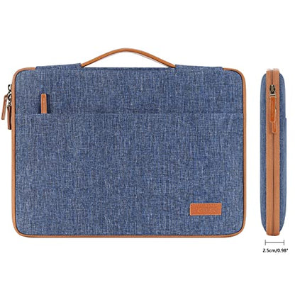 DOMISO 14 inch Laptop Case Sleeve Protective Cover Compatible with 15 inch MacBook Air M4 M3 M2,MacBook Pro,14-15 inch HP Dell ASUS Lenovo Chromebook,Waterproof Computer Cases Bag with Handle,Blue - color: Blue, size: 14" Laptop/15" for mac book