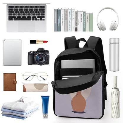 Travel Laptop Backpack Slim Durable Lightweight Back Pack Cute A Brown Vase Small Backpack For Women Men - color: A Brown Vase