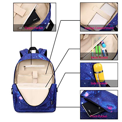 abshoo Lightweight Water Resistant Rainbow Backpacks For Teen Girls Boys School Bookbags (Galaxy E) - color: Galaxy E