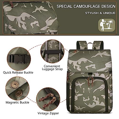 BOLOSTA Camera Backpack Bag Professional DSLR SLR Camouflage Camera Backpack for Photographers Waterproof Large Capacity Camera Case with Fit 15.6" Laptop Compartment & Tripod Holder