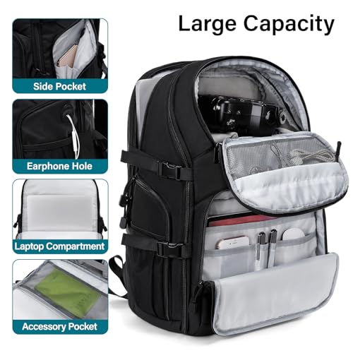 MOSISO Camera Backpack, DSLR/SLR/Mirrorless Camera Bag, Top Quick Access Photography Travel Backpack with 15-16 inch Laptop Compartment&Rain Cover, Camera Case Compatible with Canon/Nikon/Sony, Black
