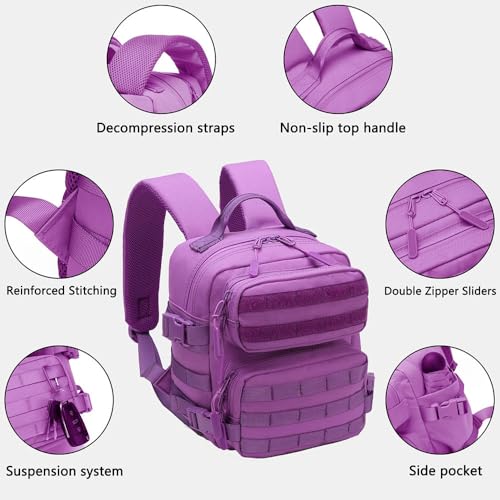 9L Mini Backpack for Men and Women, Small Backpack for Gym Hiking Travel Sports Running (Purple) - color: 9l-purple