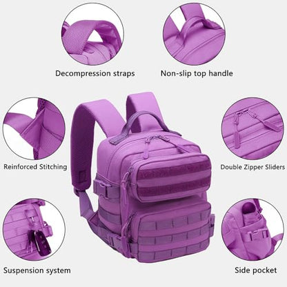 9L Mini Backpack for Men and Women, Small Backpack for Gym Hiking Travel Sports Running (Purple) - color: 9l-purple