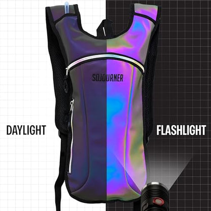 Sojourner Rave Hydration Pack - Hydration Backpack - Hydropack with 2L Bladder - Water Backpack for Festivals, Hiking, Running, Biking and More - color: Glow Green