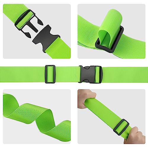 BILIONE Luggage Straps, 79" Long Belts Keep Suitcase Secure While Traveling, TSA Approved Add a Bag Premium Accessory for Travel Bag Closure (2PCS Orange)