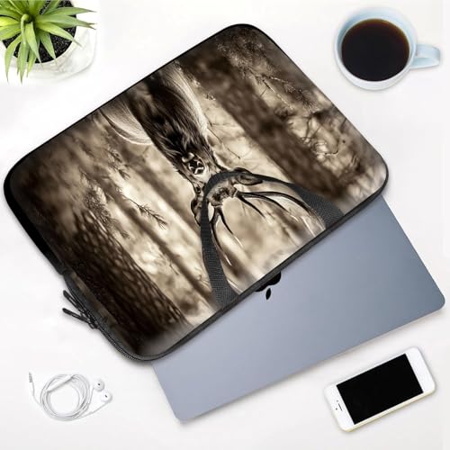 14 15 15.4 15.6 inch Laptop Handle Bag Computer Bag, Pouch Holder Notebook Sleeve Cover Soft Case Compatible for Dell,Lenovo,Toshiba HP, Asus Notebook-Bull Elk - color: Bull Elk