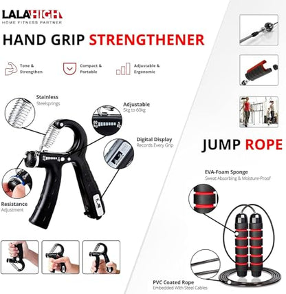 LALAHIGH Push Up Board,36 in 1 Home Gym Equipment with Ab Roller Wheel & Resistance Bands, Portable Foldable Workout Board for Full Body Strength Training Men Women,Gift for Boyfriend