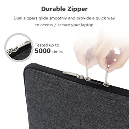 NIDOO 13 Inch Laptop Sleeve Case Water Resistant Bag for 13" MacBook Air M4 M3 2025, MacBook Pro/13 iPad Pro M4/ Surface Pro 10 9/13.4" Dell XPS 13 Plus / 13.3" Latitude 7340 /HP EliteBook ASUS - color: Dark Grey, size: 11.6 Inch / 12 inch New MacBook