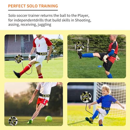 IHEPYQ Soccer Agility Training Equipment Set, 12 Rung 20Ft Agility Ladder, 12 Disc Cones, 4 Steel Stakes, Solo Soccer Trainer, Jump Rope - Speed Training Equipment for Soccer Football Basketball - color: Yellow