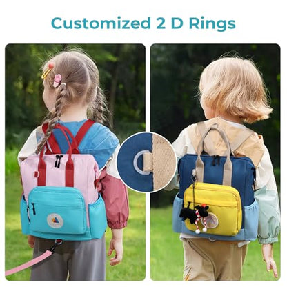 CLUCI Toddler Backpack For Boys, Toddler School Backpack For School & Travel, Small Kids Child Backpacks - color: Yellow Blue and Green