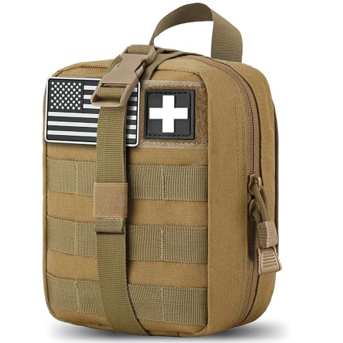 Molle ifak Pouch Empty First aid kit Bag for Outdoor Tactical Medical Pouch - color: TAN