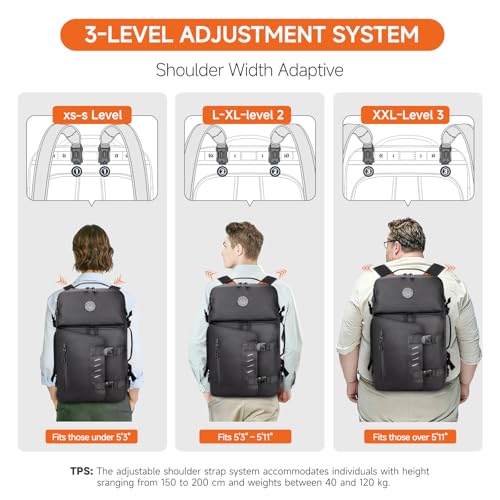 SWICKY Travel Backpack for Men, 40L Carry on Luggage Laptop Backpack Bag Airline Approved, Water-Resistant Business Commuter Backpack Fits 17.3 Inch Laptop - color: Black(82508-fits 17.3 Inch Laptop)