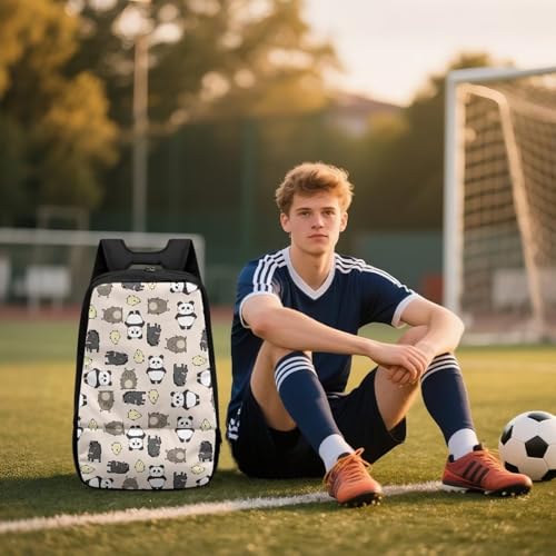Basketball Backpack With Separate Ball Compartment And Shoes Fit Basketball Volleyball Football - color: Cute Animals