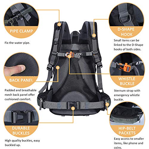 Diamond Candy Waterproof Hiking Backpack for Men and Women, Lightweight Day Pack for Travel Camping | Waterproof - color: Black