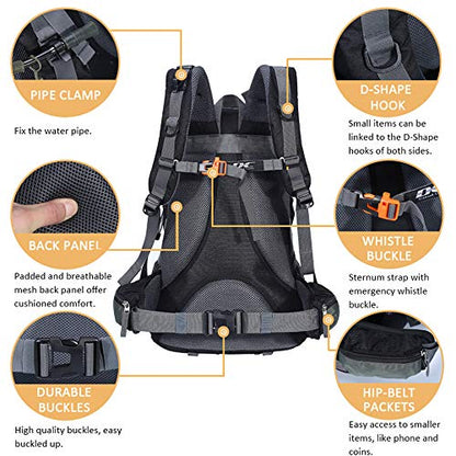 Diamond Candy Waterproof Hiking Backpack for Men and Women, Lightweight Day Pack for Travel Camping | Waterproof - color: Black
