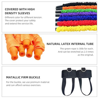 Vertical Jump Trainer, Resistance Bands Set for Leg and Thigh, Strength Agility Power Exercise Basketball Volleyball Football Tennis Training Equipment