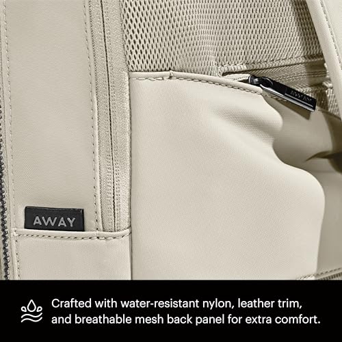 Away The Everywhere Zip Backpack - Personal Item Airline Approved Backpack with 16” Padded Laptop Sleeve, Water Bottle Pocket, Interior and Exterior Pockets - Fits Up to 16-Inch Laptops - Salt White - color: Salt White