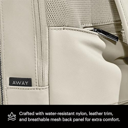 Away The Everywhere Zip Backpack - Personal Item Airline Approved Backpack with 16” Padded Laptop Sleeve, Water Bottle Pocket, Interior and Exterior Pockets - Fits Up to 16-Inch Laptops - Salt White - color: Salt White