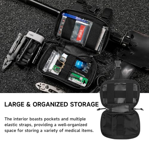 EXCELLENT ELITE SPANKER Tactical Molle Rip Away Ifak Pouch Utility First Aid Pouch Medical EMT Bag - color: Black