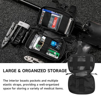 EXCELLENT ELITE SPANKER Tactical Molle Rip Away Ifak Pouch Utility First Aid Pouch Medical EMT Bag - color: Black