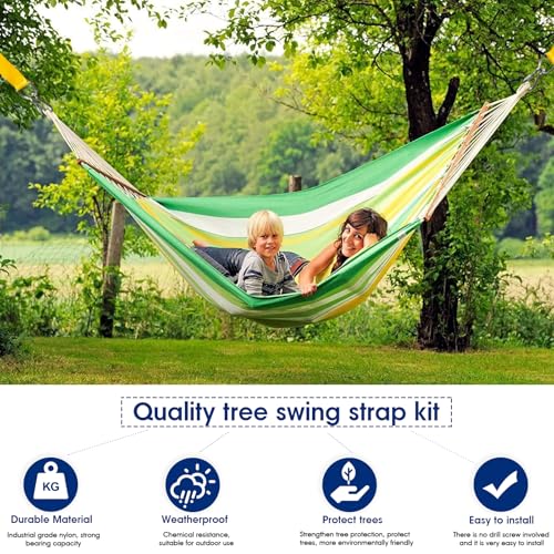 Safe Tree Swing Straps Hanging Kit with Two Alloy Carabiners 2,200lb Breaking Strength Easy and Fast Installation Swings or Hammocks (30ft) - size: 30ft