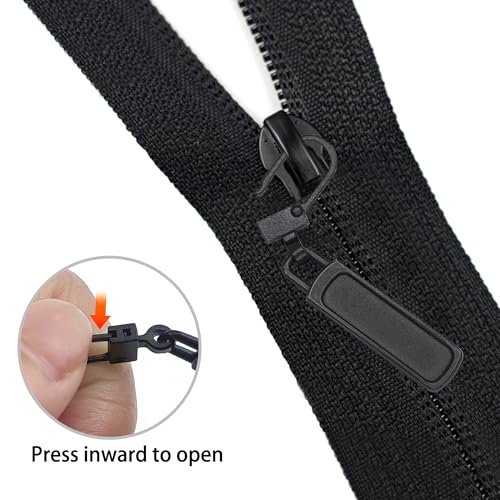 Deshionew 4 PCS Spare Zipper Pulls Removable Metal Zipper Pulls Zipper Replacement for Luggage, Purses, Backpacks, Clothes, Handbags (Black)