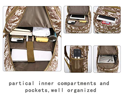4land Camo Backpack for Boys,Army Boys Backpacks for Elementary Middle School Military,Camouflage Bookbag 40L - color: A-de