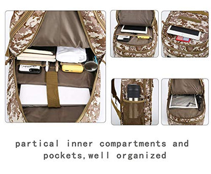 4land Camo Backpack for Boys,Army Boys Backpacks for Elementary Middle School Military,Camouflage Bookbag 40L - color: A-de