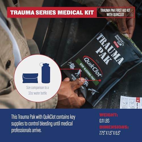 Adventure Medical Kits Trauma Pak First Aid Kit with QuikClot Sponge, black, one size (2064-0292)
