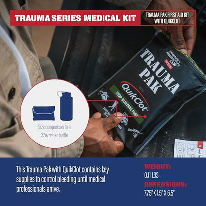 Adventure Medical Kits Trauma Pak First Aid Kit with QuikClot Sponge, black, one size (2064-0292)