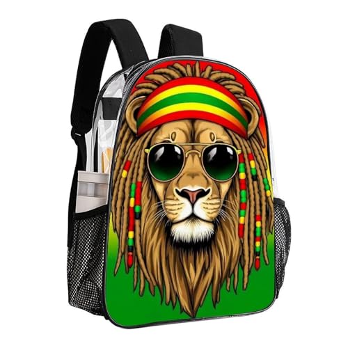 Lightweight Daypack Bookbag for Trekking Business Walking Cycling, Big Capacity Anti-Theft Multipurpose Carry On Bag, Rasta Flag Rastafarian Reggae Lion Business Computer Bag - color: Pattern 217