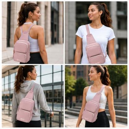 Reebok Unisex Crossbody Bag - Convertible Compact Durable Cross Body Bag for Women and Men - Gym and Travel Essentials, Size One Size, Mikayla Ashen Lilac - color: Mikayla Ashen Lilac